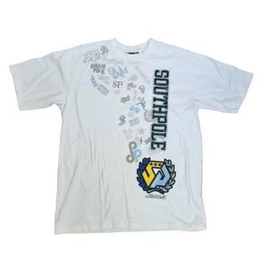 South Pole mens xl white y2k t-shirt gangster grafitti